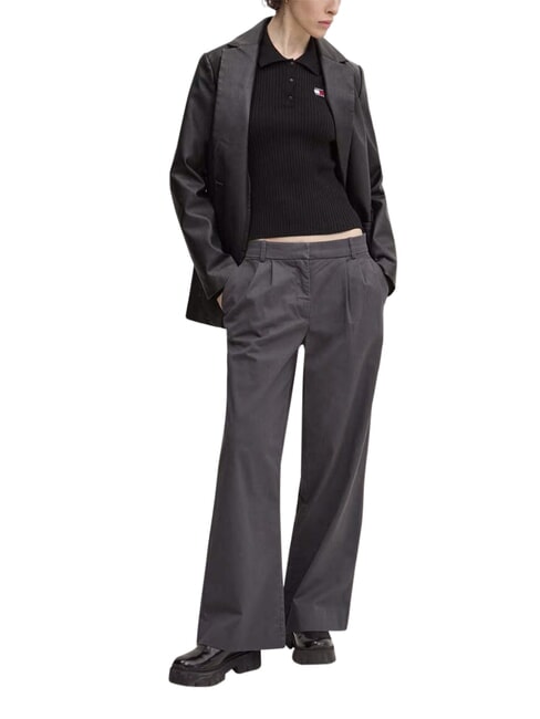 TH JEANS Cămașă cu m&acirc;necă lungă negru - Pulovere pentru femei