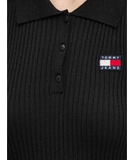 TOMMY HILFIGER TH JEANS Cămașă cu m&acirc;necă lungă negru - Pulovere pentru femei - 6