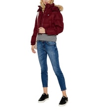 TOMMY HILFIGER TH JEANS Jachetă scurtă cu puf roșu intens - Jachete de puf pentru femei - 3