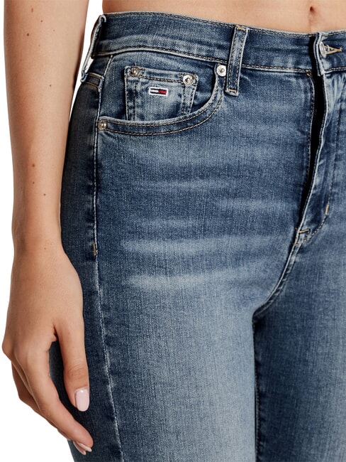 TH JEANS Blugi cu talie &icirc;naltă denim mediu - Jeans