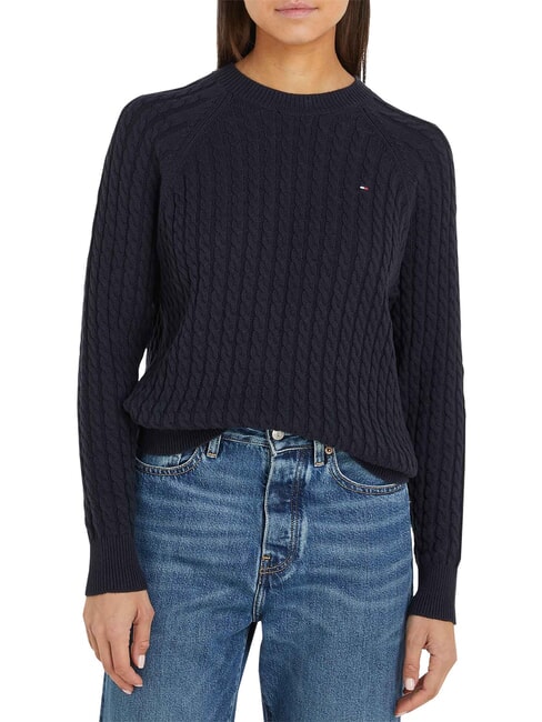 TH Pulover cu guler rotund din bumbac cerul deșertului - Pulovere pentru femei