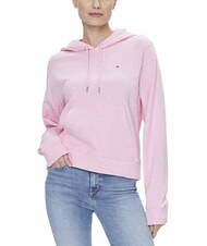 TOMMY HILFIGER TH Hanorac din bumbac, cu m&acirc;necă lungă roz emblematic - Hanorace pentru femei - 3