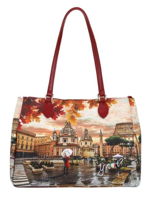 YESBAG Geantă de umăr M Roma plouă - Genți femei