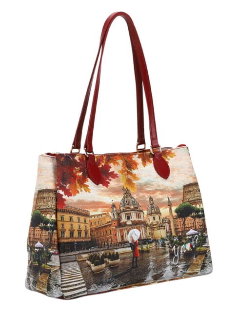 YESBAG Geantă de umăr M Roma plouă - Genți femei