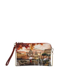 YNOT YESBAG Geantă tip clutch plată cu manșetă Roma plouă - Genți femei - 2