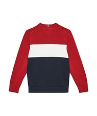 TOMMY HILFIGER TH Pulover cu guler rotund din bumbac blocuri de culoare rwb - Tricou copil - 2