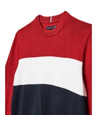 TOMMY HILFIGER TH Pulover cu guler rotund din bumbac blocuri de culoare rwb - Tricou copil - 3