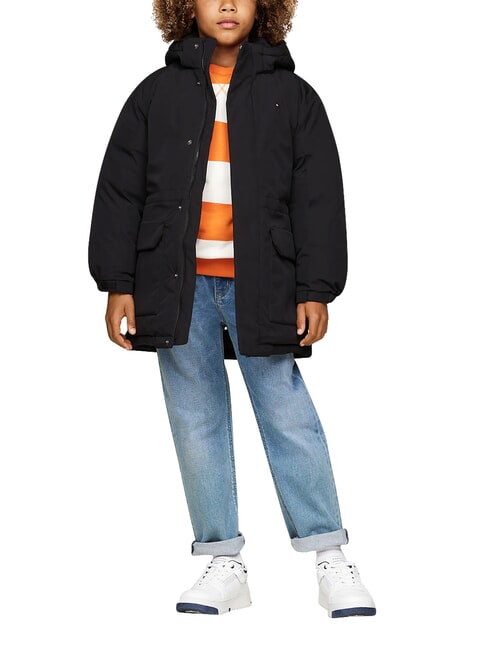 TH Jachetă cu glugă negru - Jachete pentru copii