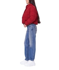 TOMMY HILFIGER TH JEANS Jachetă scurtă cu puf roșu de regată - Jachete de puf pentru femei - 3