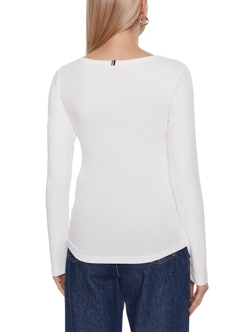 TH Tricou cu m&acirc;necă lungă ecru - tricou