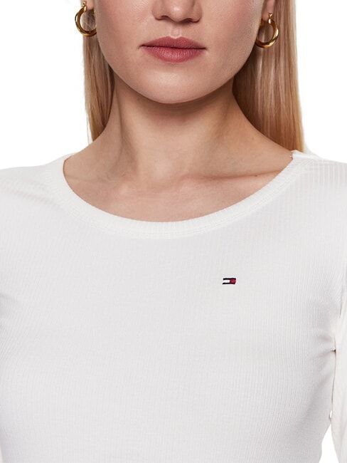 TH Tricou cu m&acirc;necă lungă ecru - tricou