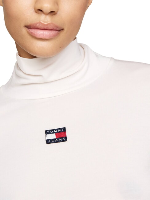 TH JEANS Tricou cu m&acirc;necă lungă alb antic - tricou