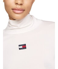 TOMMY HILFIGER TH JEANS Tricou cu m&acirc;necă lungă alb antic - tricou - 5