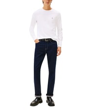 TOMMY HILFIGER TH Tricou cu m&acirc;necă lungă alb - Pulovere pentru bărbați - 2