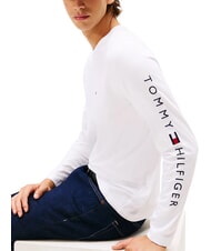 TOMMY HILFIGER TH Tricou cu m&acirc;necă lungă alb - Pulovere pentru bărbați - 7