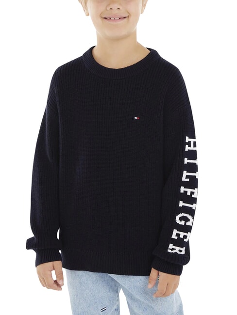 TH Pulover din bumbac cu guler rotund cerul deșertului - Pulovere pentru copii