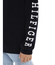 TOMMY HILFIGER TH Pulover din bumbac cu guler rotund cerul deșertului - Pulovere pentru copii - 5