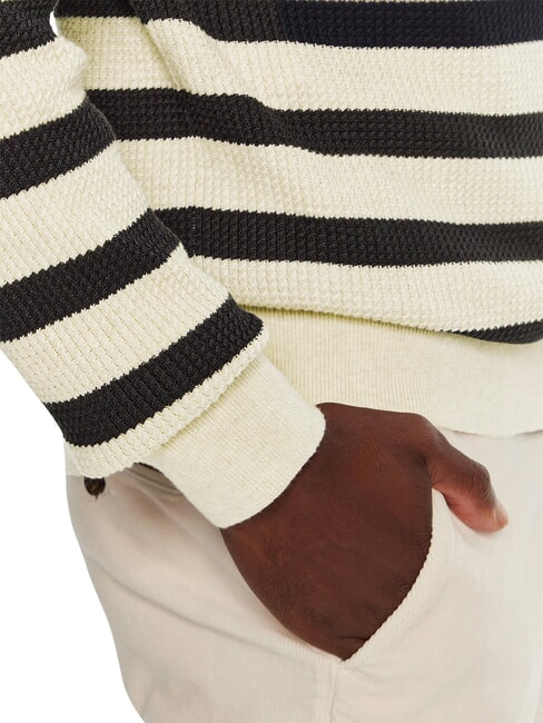 TH Pulover din bumbac cu guler rotund lapte de ovăz htr / cer deșertic - Pulovere pentru bărbați