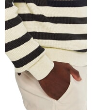 TOMMY HILFIGER TH Pulover din bumbac cu guler rotund lapte de ovăz htr / cer deșertic - Pulovere pentru bărbați - 5