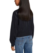 TOMMY HILFIGER TH Pulover din bumbac cu guler rotund cerul deșertului - Pulovere pentru copii - 4