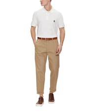 TOMMY HILFIGER TH Tricou polo cu m&acirc;necă scurtă alb - maiou Polo - 3