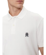 TOMMY HILFIGER TH Tricou polo cu m&acirc;necă scurtă alb - maiou Polo - 4