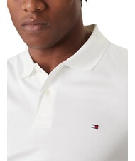 TOMMY HILFIGER TH Tricou polo cu m&acirc;necă scurtă și panglică la guler alb optic - maiou Polo - 5