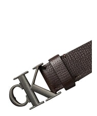 CALVIN KLEIN CK HARDWARE Curea de piele maro &icirc;nchis - Curele - 5