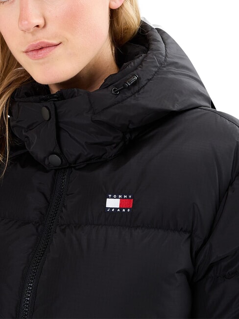 TH JEANS Sacou negru - Jachete de puf pentru femei