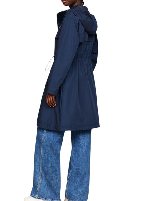 TH JEANS Jachetă lungă bleumarin noapte &icirc;ntunecată - Jachete pentru femei