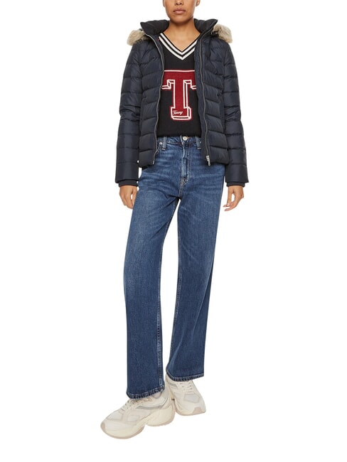 TH JEANS Pilotă umplută cu puf bleumarin noapte &icirc;ntunecată - Jachete de puf pentru femei