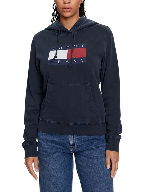 TH JEANS Hanorac de bumbac bleumarin noapte &icirc;ntunecată - Hanorace pentru femei