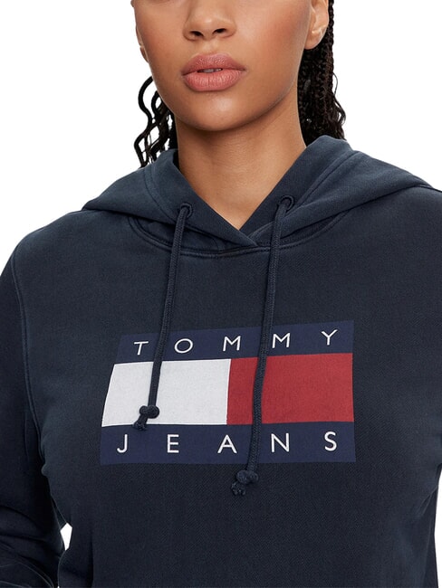 TH JEANS Hanorac de bumbac bleumarin noapte &icirc;ntunecată - Hanorace pentru femei