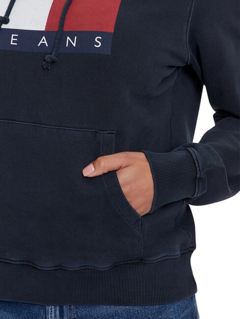 TH JEANS Hanorac de bumbac bleumarin noapte &icirc;ntunecată - Hanorace pentru femei