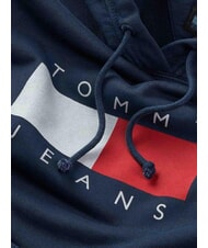 TOMMY HILFIGER TH JEANS Hanorac de bumbac bleumarin noapte &icirc;ntunecată - Hanorace pentru femei - 7