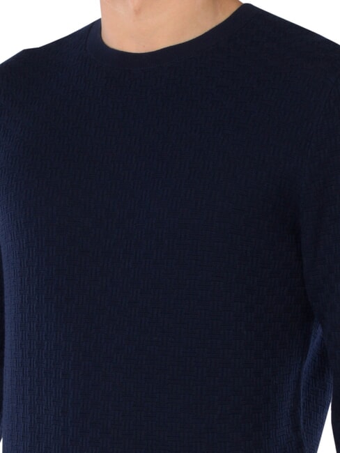 TH Pulover din bumbac cu guler rotund cerul deșertului - Pulovere pentru bărbați