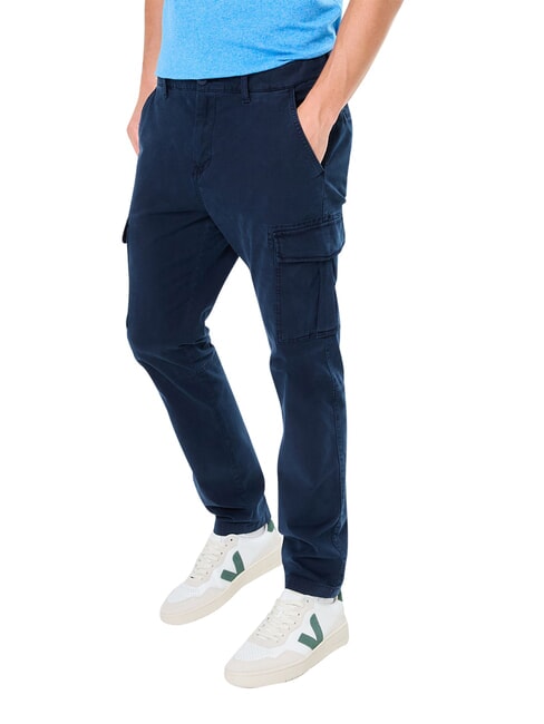 TH JEANS Austin Pantaloni de bumbac bleumarin noapte &icirc;ntunecată - Pantaloni