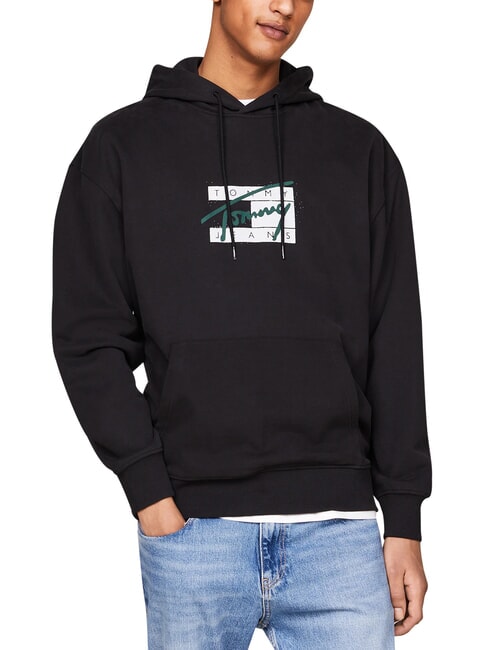 TH JEANS Hanorac de bumbac negru - hanorace