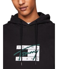 TOMMY HILFIGER TH JEANS Hanorac de bumbac negru - hanorace - 5