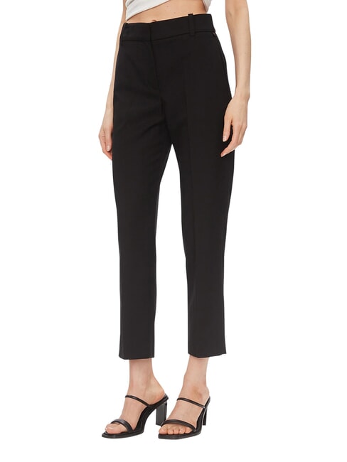 TH  Pantaloni cu talie &icirc;naltă negru - Pantaloni pentru femei