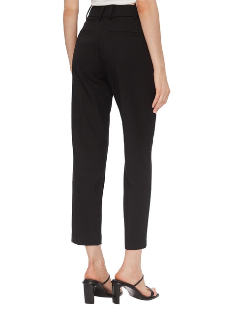 TH  Pantaloni cu talie &icirc;naltă negru - Pantaloni pentru femei
