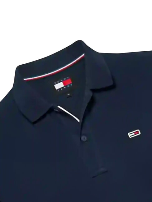 TH JEANS  Tricou polo din bumbac bleumarin noapte &icirc;ntunecată - maiou Polo