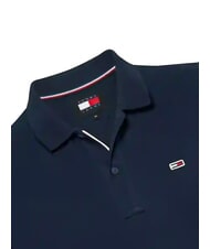 TOMMY HILFIGER TH JEANS  Tricou polo din bumbac bleumarin noapte &icirc;ntunecată - maiou Polo - 4