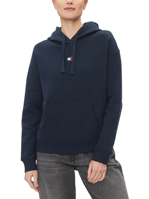 TH JEANS Hanorac de bumbac bleumarin noapte &icirc;ntunecată - Hanorace pentru femei