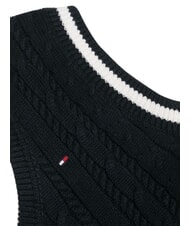 TOMMY HILFIGER TH Vestă tricotată, decolteu &icirc;n V cerul deșertului - Pulovere pentru copii - 3