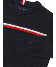 TOMMY HILFIGER TH Pulover cu guler rotund cerul deșertului - Pulovere pentru copii - 3