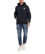 TOMMY HILFIGER TH JEANS Hanorac cu buzunar și glugă bleumarin noapte &icirc;ntunecată - hanorace - 3