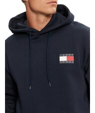 TOMMY HILFIGER TH JEANS Hanorac cu buzunar și glugă bleumarin noapte &icirc;ntunecată - hanorace - 4