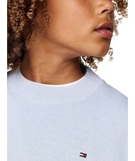TOMMY HILFIGER TH KIDS Pulover cu guler rotund din bumbac albastru răcoros - Pulovere pentru copii - 3