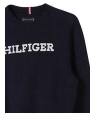TOMMY HILFIGER TH KIDS Pulover cu guler rotund cerul deșertului - Pulovere pentru copii - 3